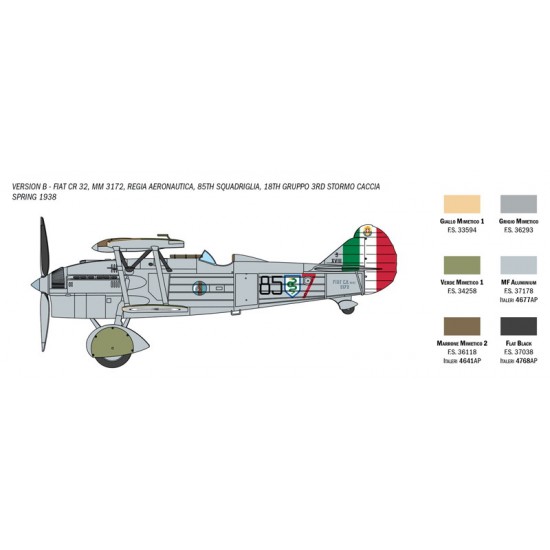 1/72 Fiat CR.32 Freccia Biplane Fighter 1/72 Fiat CR.32 Freccia Biplane Fighter