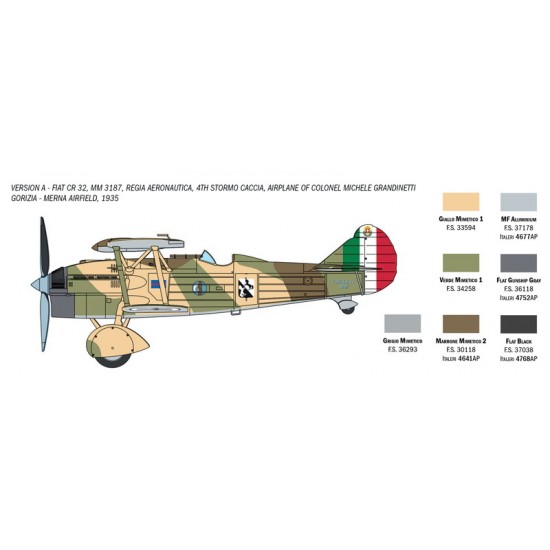 1/72 Fiat CR.32 Freccia Biplane Fighter 1/72 Fiat CR.32 Freccia Biplane Fighter