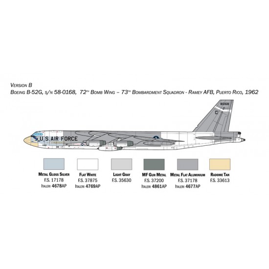 1/72 Boeing B-52G Stratofortress Early Version with Hound Dog Missiles 1/72 Boeing B-52G Stratofortress Early Version with Hound Dog Missiles