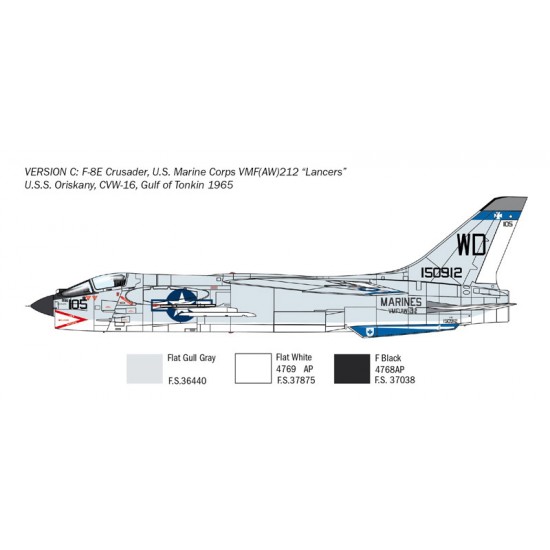 1/72 Vought F-8E Crusader Fighter Aircraft 1/72 Vought F-8E Crusader Fighter Aircraft