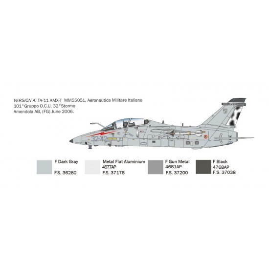 1/72 AMX-T Twin Seater Ground-attack Aircraft 1/72 AMX-T Twin Seater Ground-attack Aircraft