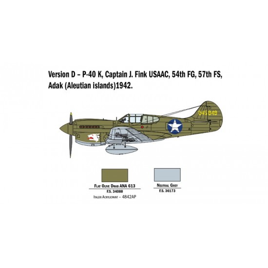1/48 RAAF P-40E/K Kittyhawk (Australian Decals included) 1/48 RAAF P-40E/K Kittyhawk (Australian Decals included)