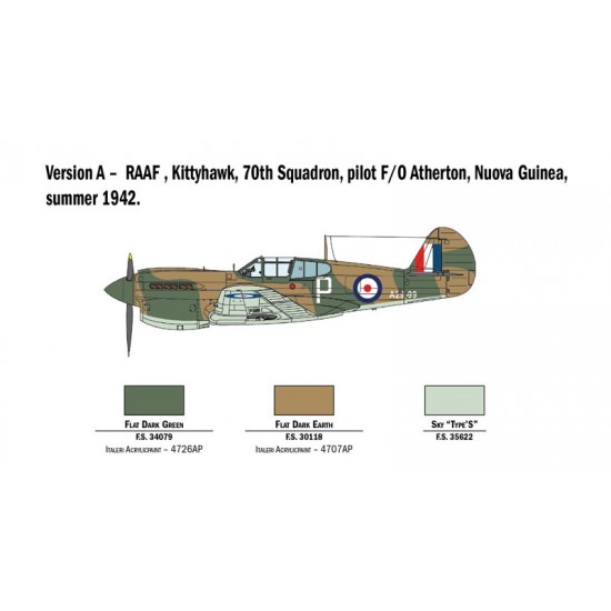 1/48 RAAF P-40E/K Kittyhawk (Australian Decals included) 1/48 RAAF P-40E/K Kittyhawk (Australian Decals included)