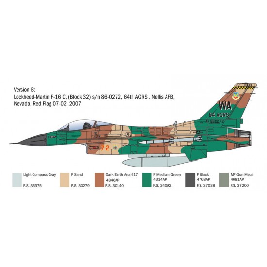 1/48 General Dynamics F-16C Fighting Falcon Multirole Fighter 1/48 General Dynamics F-16C Fighting Falcon Multirole Fighter