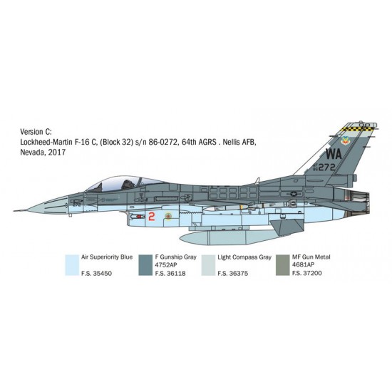 1/48 General Dynamics F-16C Fighting Falcon Multirole Fighter 1/48 General Dynamics F-16C Fighting Falcon Multirole Fighter