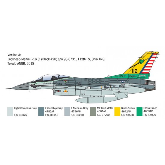 1/48 General Dynamics F-16C Fighting Falcon Multirole Fighter 1/48 General Dynamics F-16C Fighting Falcon Multirole Fighter