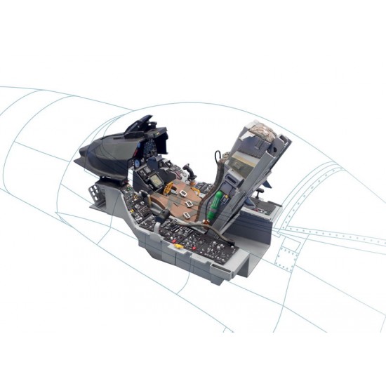 1/12 General Dynamics F-16 Fighting Falcon Cockpit Complete Kit 1/12 General Dynamics F-16 Fighting Falcon Cockpit Complete Kit