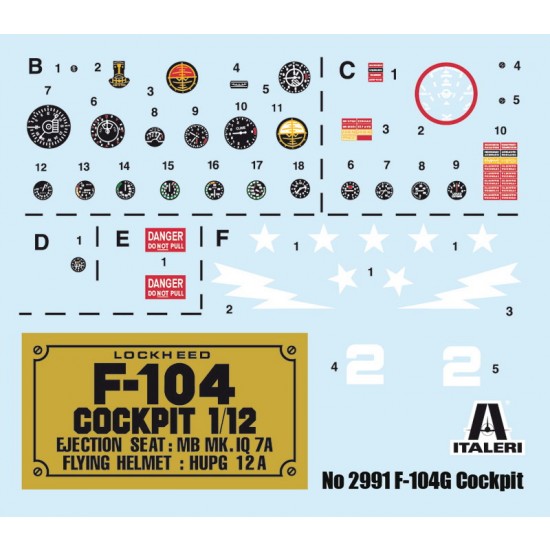1/12 Lockheed F-104 G Starfighter Cockpit Set