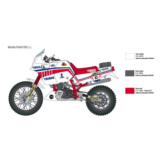 1/9 Yamaha Tenere 660cc 1986 Paris-Dakar Version