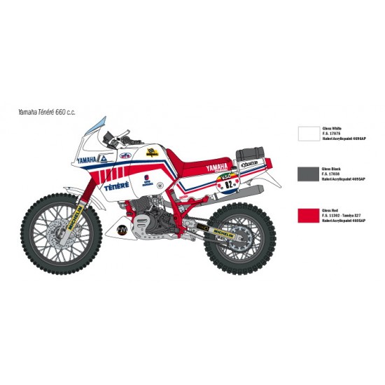 1/9 Yamaha Tenere 660cc 1986 Paris-Dakar Version 1/9 Yamaha Tenere 660cc 1986 Paris-Dakar Version