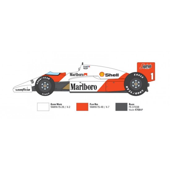 1/12 McLaren MP4/2C Prost/Rosberg F1 Racing Car 1/12 McLaren MP4/2C Prost/Rosberg F1 Racing Car