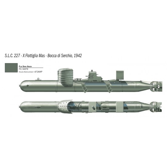 1/35 Slow Run Torpedo (SLC) Maiale with Crew 1/35 Slow Run Torpedo (SLC) Maiale with Crew