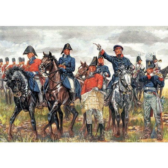1/72 Waterloo British and Prussian Allied General Staff (18 Figures+16 Horses) 1/72 Waterloo British and Prussian Allied General Staff (18 Figures+16 Horses)