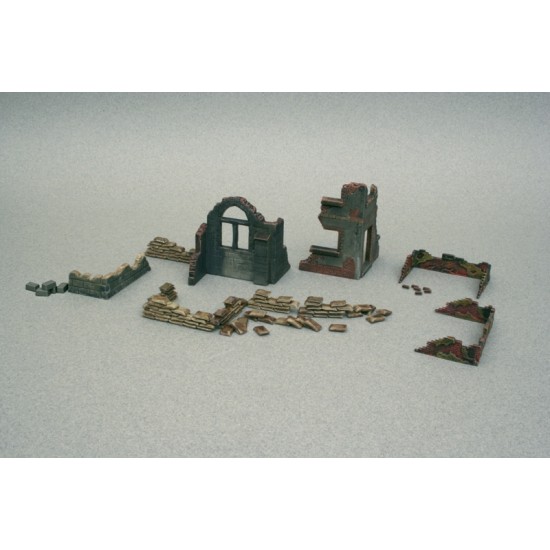 1/72 Walls and Ruins for WWII Diorama