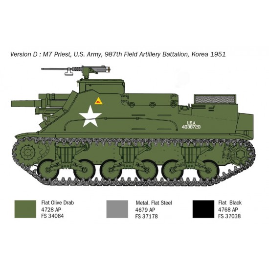 1/35 M-7 Priest Gun Self Propelled Howitzer 1/35 M-7 Priest Gun Self Propelled Howitzer