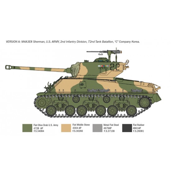 1/35 Korean War Sherman M4A3E8 Medium Tank 1/35 Korean War Sherman M4A3E8 Medium Tank