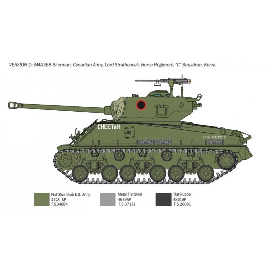 1/35 Korean War Sherman M4A3E8 Medium Tank 1/35 Korean War Sherman M4A3E8 Medium Tank