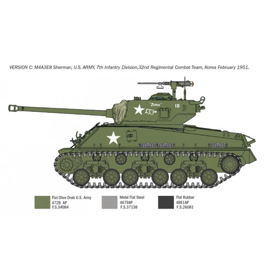 1/35 Korean War Sherman M4A3E8 Medium Tank 1/35 Korean War Sherman M4A3E8 Medium Tank