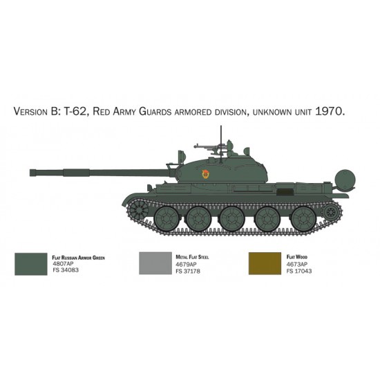 1/72 Soviet T-62 Main Battle Tank
