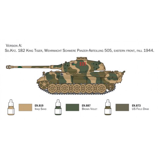 1/72 Complete Set for Modelling - SdKfz. 182 King Tiger (kit, paints & tools) 1/72 Complete Set for Modelling - SdKfz. 182 King Tiger (kit, paints & tools)