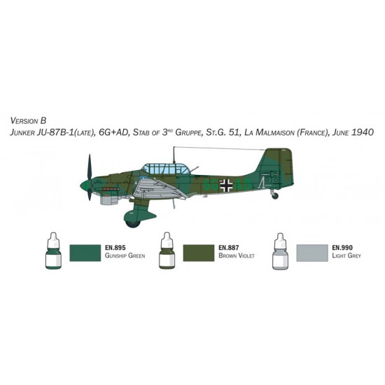 1/72 Complete Set for Modelling - Junker Ju-87B Stuka (kit, paints & tools) 1/72 Complete Set for Modelling - Junker Ju-87B Stuka (kit, paints & tools)