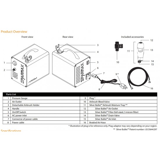 Arism Kit: Compressor, Airbrush and Accessories Arism Kit: Compressor, Airbrush and Accessories