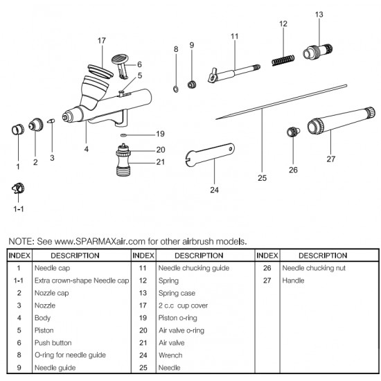Dual Action Gravity Airbrush with 0.35mm Nozzle Dual Action Gravity Airbrush with 0.35mm Nozzle