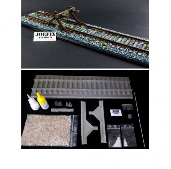 1/35 German/European Stop Block with Track (length: 365mm) 1/35 German/European Stop Block with Track (length: 365mm)