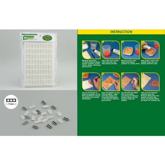 Silicone Mould for Making 1/35 Hollow Bricks (Large) Silicone Mould for Making 1/35 Hollow Bricks (Large)