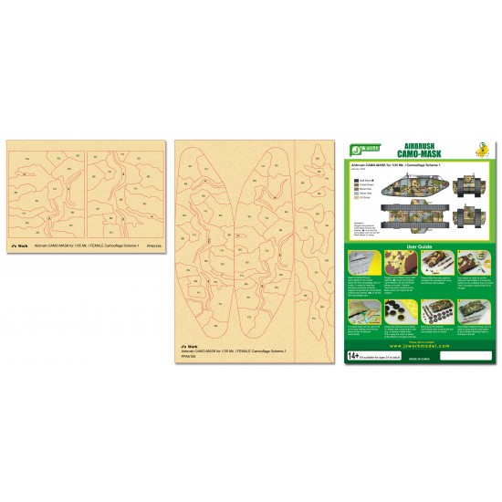 Airbrush Camo-Mask for 1/35 Mk.I Camouflage Scheme 1 Airbrush Camo-Mask for 1/35 Mk.I Camouflage Scheme 1