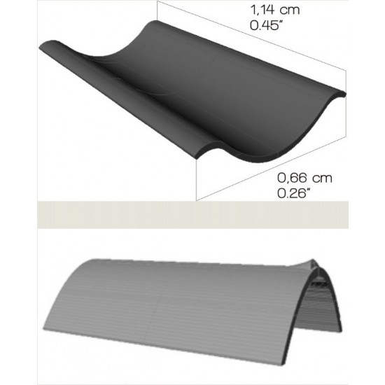 1/35, 1/32 Roof Tiles & Roof Ridges - Brick-Red (Plastic) 560pcs 1/35, 1/32 Roof Tiles & Roof Ridges - Brick-Red (Plastic) 560pcs