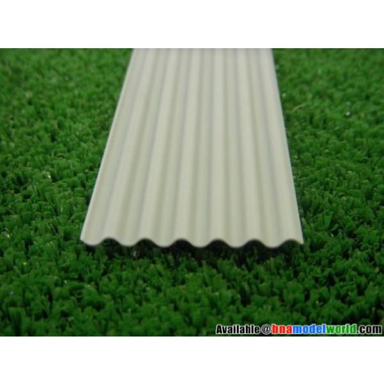 1/35, 1/32 Corrugated Iron Roof Sheeting (6-Wave Plate) - Grey (Plastic) 15pcs
