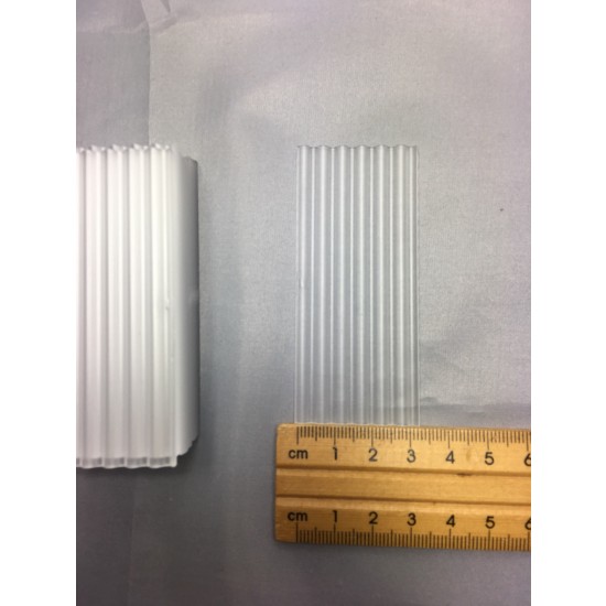 1/35, 1/32 Corrugated Iron Roof Sheeting (6-Wave Plate) - Clear (Plastic) 30pcs