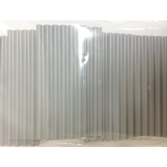 1/35, 1/32 Corrugated Iron Roof Sheeting (6-Wave Plate) - Grey (Plastic) 50pcs
