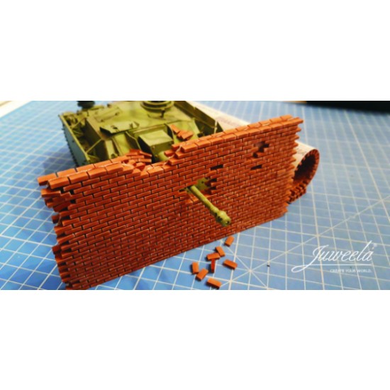 1/32, 1/35 Flexyway Single, Solid Red Dark Bricks (1500 bricks, wall: 23.5 x 13.8 cm) 1/32, 1/35 Flexyway Single, Solid Red Dark Bricks (1500 bricks, wall: 23.5 x 13.8 cm)