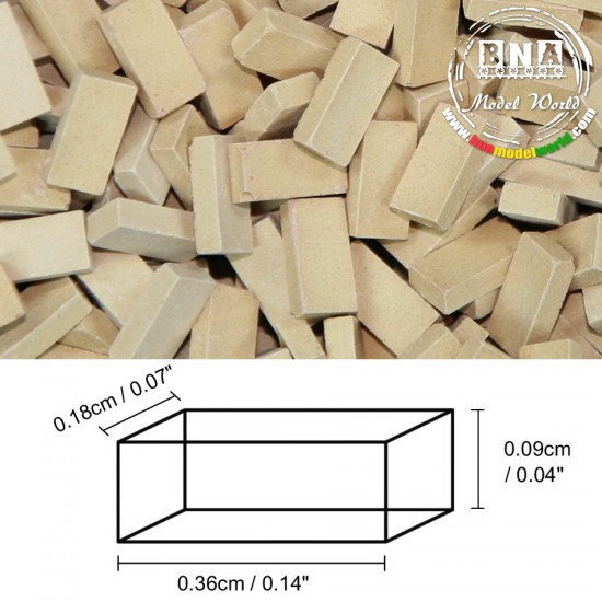 1/72 Bricks - Medium Beige (Material: Ceramic) 2,000pcs 1/72 Bricks - Medium Beige (Material: Ceramic) 2,000pcs