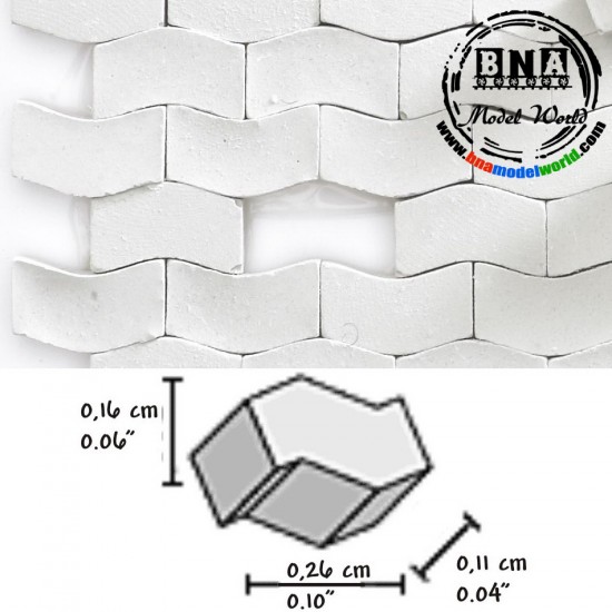 1/72 Paving Stones Type S - Light Grey (Material: Ceramic) 2,000pcs 1/72 Paving Stones Type S - Light Grey (Material: Ceramic) 2,000pcs