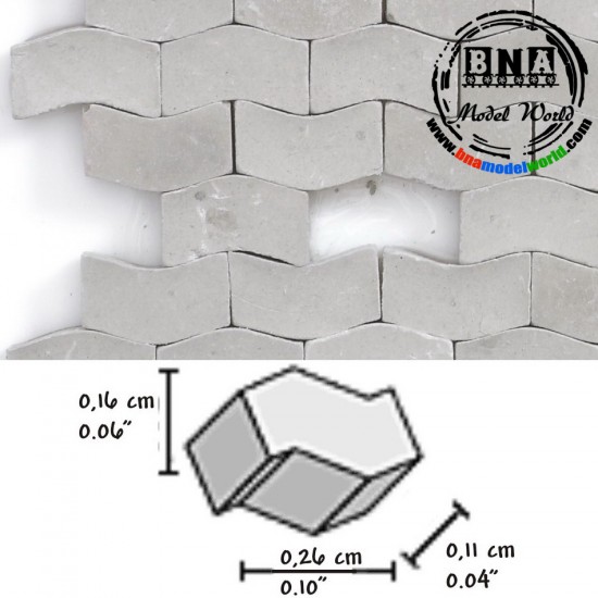 1/72 Paving Stones Type S - Dark Grey (Material: Ceramic) 5,000pcs 1/72 Paving Stones Type S - Dark Grey (Material: Ceramic) 5,000pcs