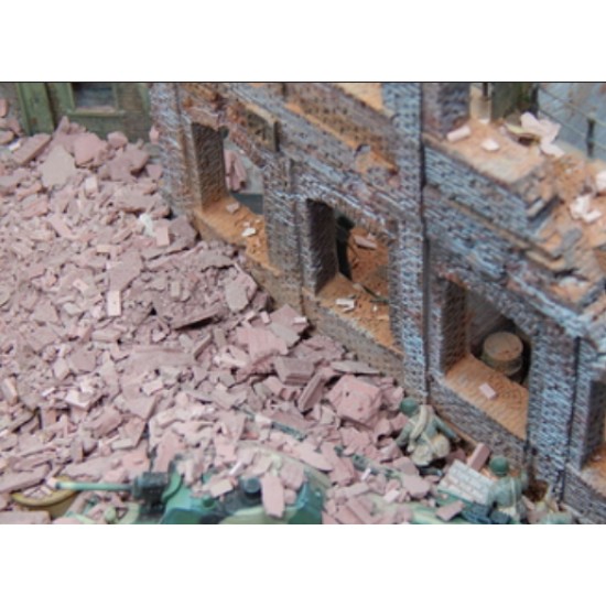 1/72 Bricks Ruins/Debris - Dark Brick-Red Mix (Material: Ceramic) 100g 1/72 Bricks Ruins/Debris - Dark Brick-Red Mix (Material: Ceramic) 100g