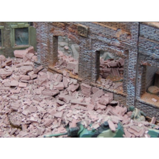 1/72 Bricks Ruins/Debris - Dark Brick-Red Mix (Material: Ceramic) 100g 1/72 Bricks Ruins/Debris - Dark Brick-Red Mix (Material: Ceramic) 100g