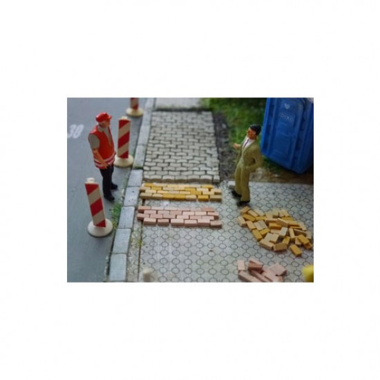 1/87 (HO scale) Street Pavers Brick-Red Mix (2000pcs)