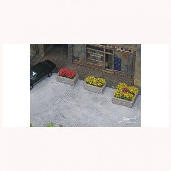 1/87 (HO scale) Plant Box Wood - Assortment (5+5) 1/87 (HO scale) Plant Box Wood - Assortment (5+5)