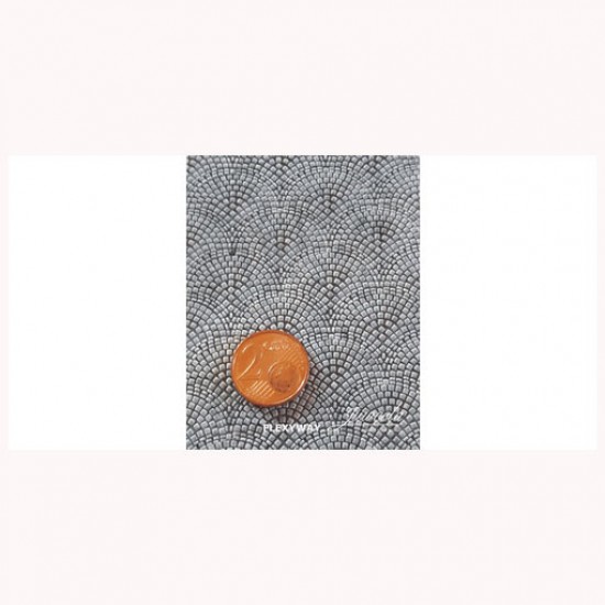 1/87 (HO scale) Cobblestone Roman Style Straight (1 Segm.) 1/87 (HO scale) Cobblestone Roman Style Straight (1 Segm.)