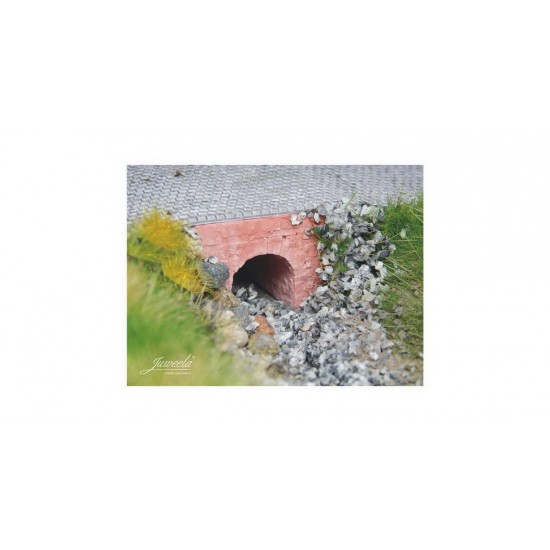 1/87 (HO scale) Water Passage Small (Bricks Red 4x) 1/87 (HO scale) Water Passage Small (Bricks Red 4x)