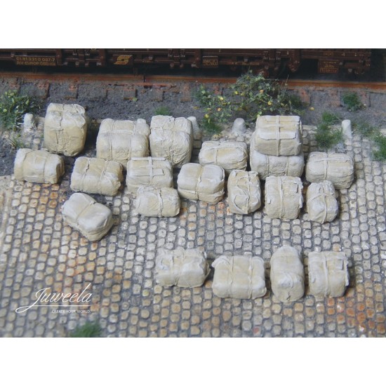 1/87 (HO scale) Bales Of Raw Material (Beige 20x) 1/87 (HO scale) Bales Of Raw Material (Beige 20x)