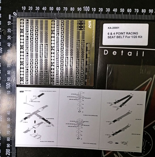 1/20 6 & 4 Point Racing Seat Belt Set (Stainless Steel) 1/20 6 & 4 Point Racing Seat Belt Set (Stainless Steel)