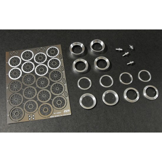 1/24 Ferrari 250 Wire Wheel for Hasegawa kit (1 PE Fret+16 Metal Parts) 1/24 Ferrari 250 Wire Wheel for Hasegawa kit (1 PE Fret+16 Metal Parts)