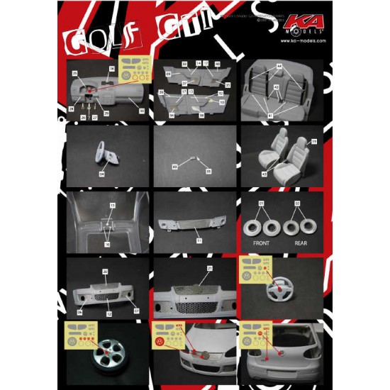 1/24 GOLF GTI Detail-up Etched Parts for Fujimi kit 1/24 GOLF GTI Detail-up Etched Parts for Fujimi kit