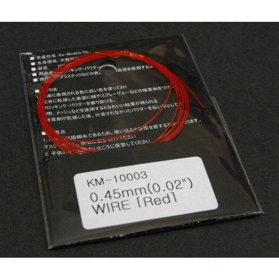 Wire - Red (Diameter: 0.45mm/0.02, Length: 1 meter) Wire - Red (Diameter: 0.45mm/0.02, Length: 1 meter)