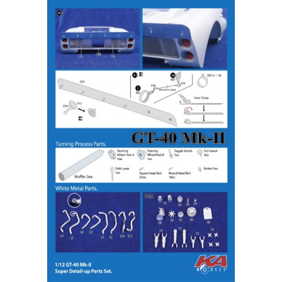 Super Upgrade set for 1/12 Ford GT40 Mk.II for Trumpeter #05403 Super Upgrade set for 1/12 Ford GT40 Mk.II for Trumpeter #05403